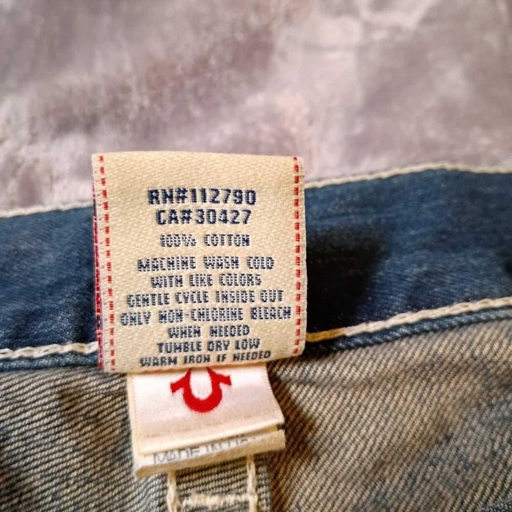 Vintage True Religion Ricky Super T Jeans Mens 30 Blue Made in USA Y2K Denium